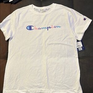 Champion White T-Shirt with Logo